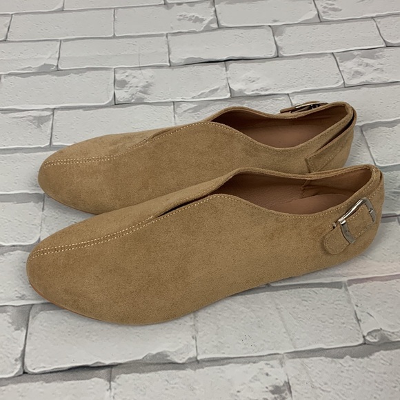 Tinstree Flat slip on shoes Size 9 Pointed Toe Flats Tan New NWOT - Picture 4 of 11